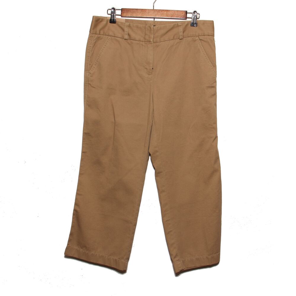 Vintage NEW J.Crew Factory Cotton Favorite Fit Cropped Khaki Pants Size 10